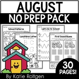 August No Prep Printables - Back to School Activities for 