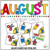 August Patterning Calendar Cards