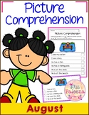 August Picture Comprehension Cards and Worksheets