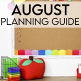 August Planning Guide - A Free Guide to Kindergarten Back 