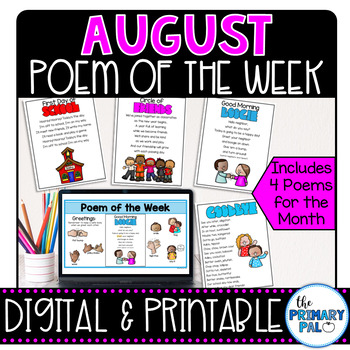 Preview of August Poem of the Week