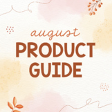 August Product Guide for First Grade, Kindergarten & Pre-K