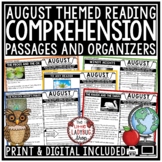August Poetry Fables Reading Comprehension Passages and Qu