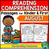 August Reading Comprehension Passages for Kindergarten and