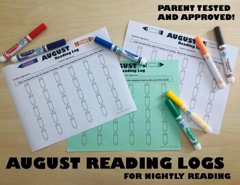 Preview of August Reading Log