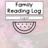 August Reading Log & Book Tracker, Preschool Reading Log