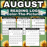 August Reading Log Color the Picture Calendar