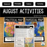 August Reading Passages | August Activities Bundle | Map S