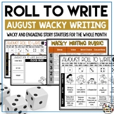 August Roll A Story Back to School Roll and Write a Story 
