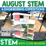 August STEM Challenges with Close Reading