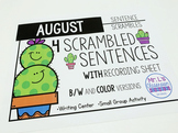 August Sentence Scrambles