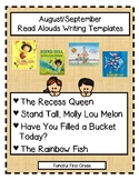 August/September Read Alouds Writing Templates (Friendship