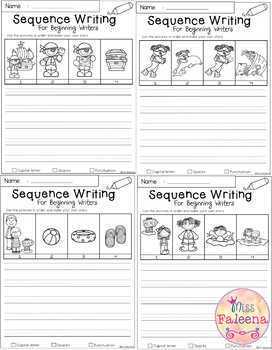 August Sequence Writing for Beginning Writers by Miss Faleena | TpT
