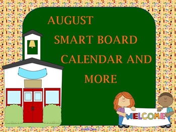 Preview of August SMARTboard Calendar and More Activities