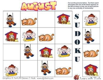 Preview of August Sudoku