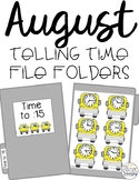 August Telling Time File Folders for Special Education