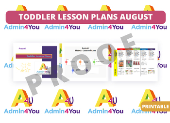 Preview of August Toddler Lesson Plans