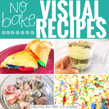 Preview of August Visual Recipes with REAL pictures ( for special education )