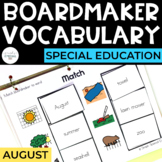 August Vocabulary Unit- Boardmaker
