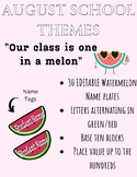 August Watermelon Classroom Theme