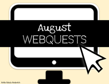 Preview of August Webquests - Women's Equality Day, Lionfish, T-rex, Hippo