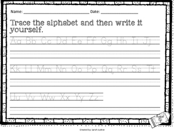 august write on handwriting practice for 1st grade by sarah justice