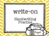 August Write-On (  Handwriting practice for 1st grade)