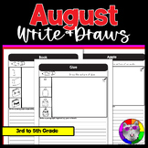 August Directed Drawing and Writing Worksheets, Write & Dr