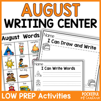 August Writing Center by Pocketful of Centers | Teachers Pay Teachers