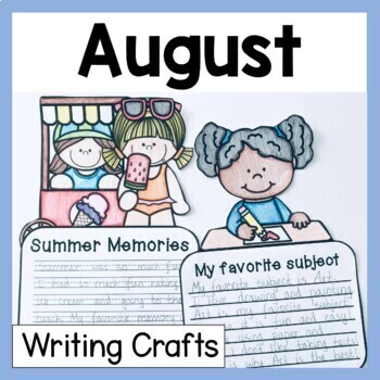 Preview of August Craft Back To School Writing Craftivity Summer Reflection