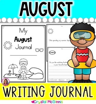 August Writing Journal | Writing Prompts | Summer | Back to School