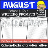 August Writing Picture Prompts | August Journal Prompts wi
