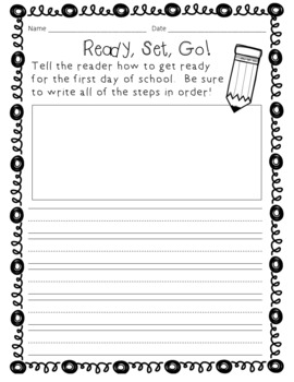 3 Simple Writing Activities for the First Weeks of School 2-3 