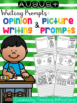 August Writing Prompts : Opinion Writing & Picture Prompts | TpT