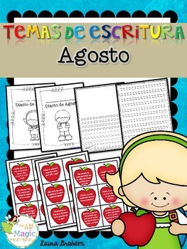 Preview of August Writing Prompts in Spanish