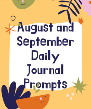 Preview of August and September Daily Journal Prompts