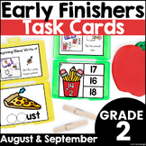 August & September Early Finisher Activity Task Card Boxes