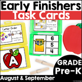August and September Early Finisher Activity Task Card Box