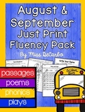 August and September Just Print Fluency Pack