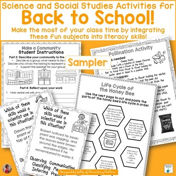 Preview of August and September Science and Social Studies Sampler