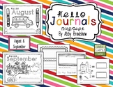 August and September Writing Journals for Kindergarten/1st Grade