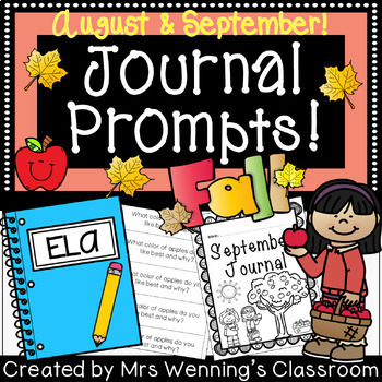 Preview of August and September Writing Prompts! (Back to School & Fall Journals!)