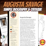 Augusta Savage, Biography Sheet, Critique, Middle School A