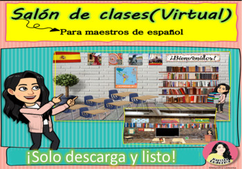 Preview of Aula de español virtual (puedes colocar tú imagen virtual)