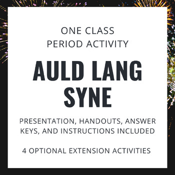 Preview of Auld Lang Syne History & Lyric Analysis | Presentation, Activities, & Worksheet