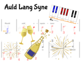 Auld Lang Syne - Piano Finger Number Notation on the Black Keys