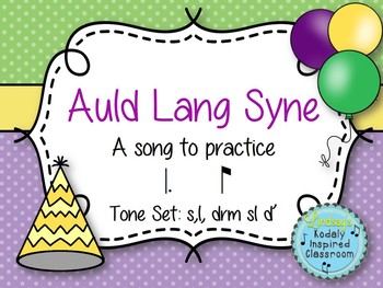 Preview of Auld Lang Syne: a song for practicing tam ti and extended pentatonic