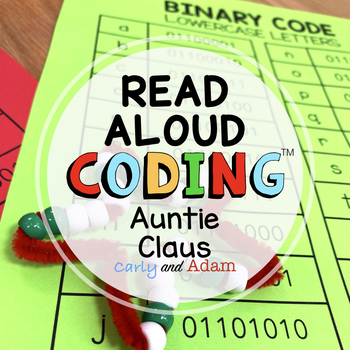 Preview of Auntie Claus Christmas READ ALOUD Unplugged Coding Activity