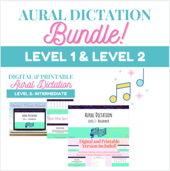 Preview of Aural Dictation for Middle School Choir- Level 1 and Level 2