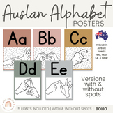 Auslan Alphabet Posters | Boho Rainbow | Spotty & Simple B